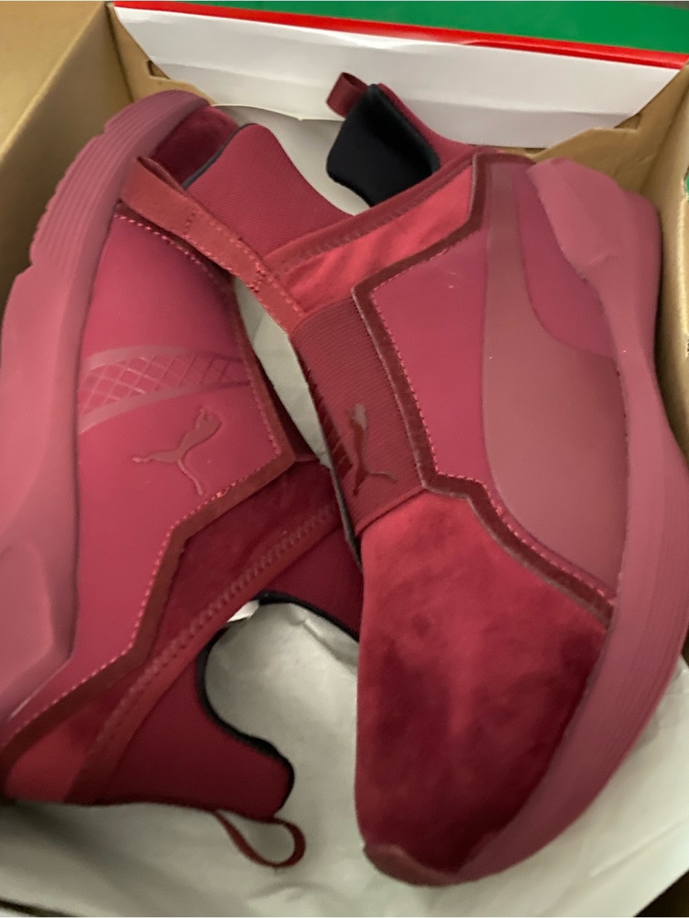 Puma Women's Slip-On Sneakers in Deep Wine